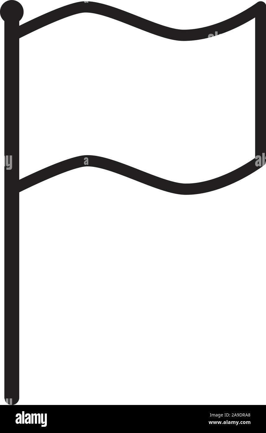 Icona bandiera su sfondo bianco in stile appartamento. icona bandiera per il vostro web site design, logo, app, UI. semplice simbolo di bandiera. linea di segno di bandiera. Illustrazione Vettoriale