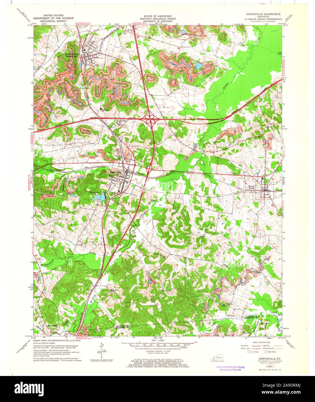 Mappa di nortonville immagini e fotografie stock ad alta risoluzione