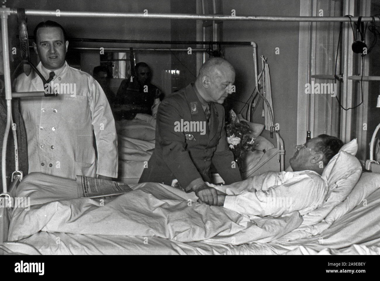 Eva Braun Collection (sedam) - soldato ferito in ospedale dopo il fallito tentativo di assasination su Adolf Hilter ca. Novembre 1939 Foto Stock