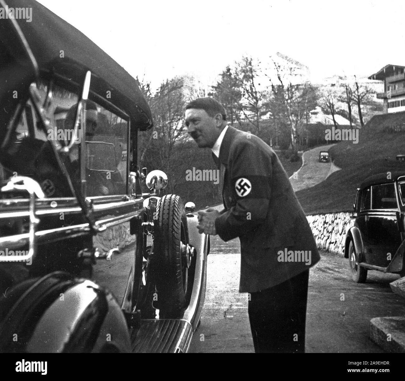 Didascalia originale: Besuch Reichschatzmeister Schwarz Novembre 38 Foto Stock