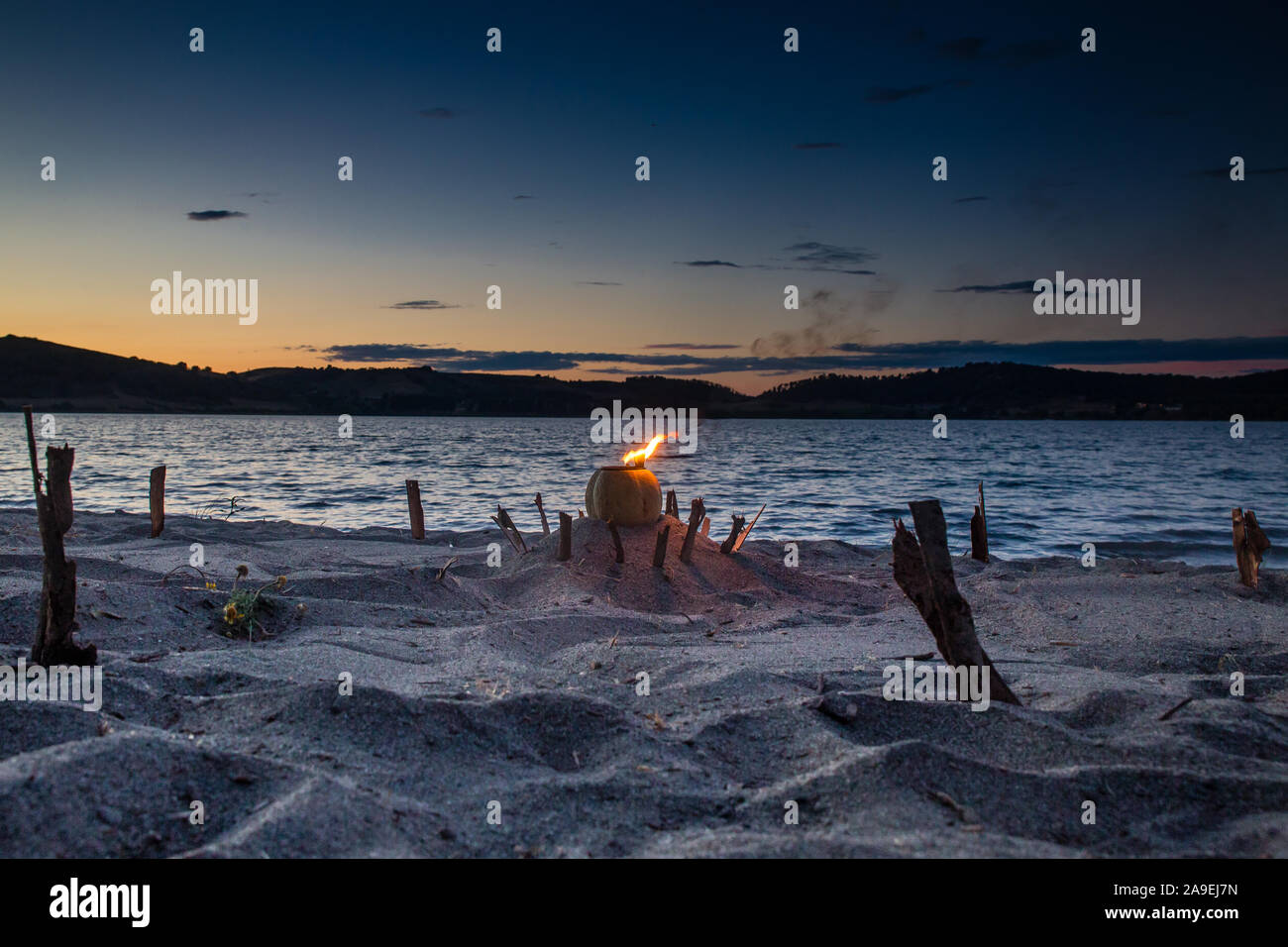 Martignano freak lago Foto Stock