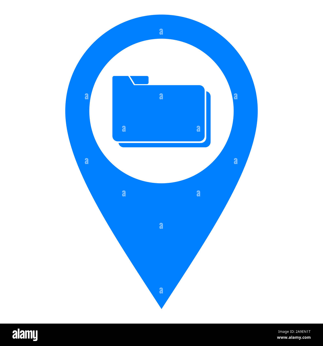 Cartella e la posizione pin Foto Stock