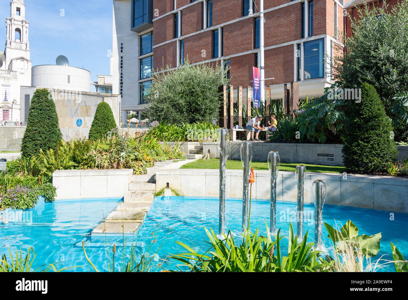 Nelson Mandela giardini, Calverley Street, Leeds, West Yorkshire, Inghilterra, Regno Unito Foto Stock
