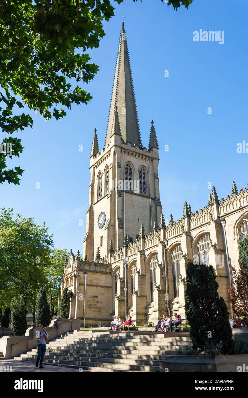 Cattedrale di Wakefield, Kirkgate, Wakefield, West Yorkshire, Inghilterra, Regno Unito Foto Stock