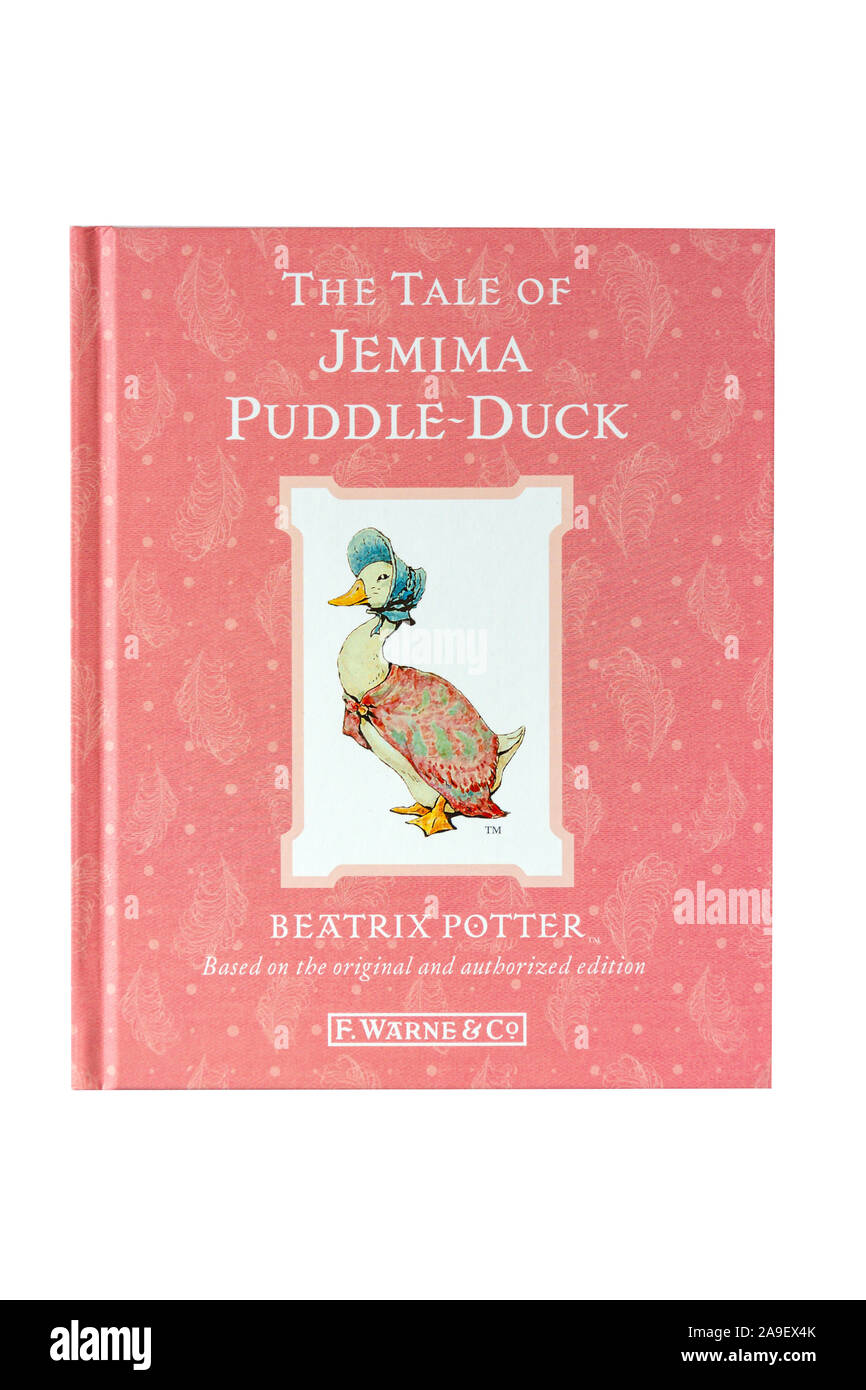 Libro per bambini "The Tale of Jemima Puddle-Duck" di Beatrix Potter, Grande Londra, Inghilterra, Regno Unito Foto Stock