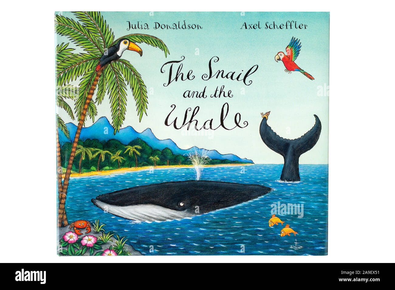 " La lumaca e la balena" libro per bambini di Julia Donaldson e Axel Scheffler, Greater London, England, Regno Unito Foto Stock