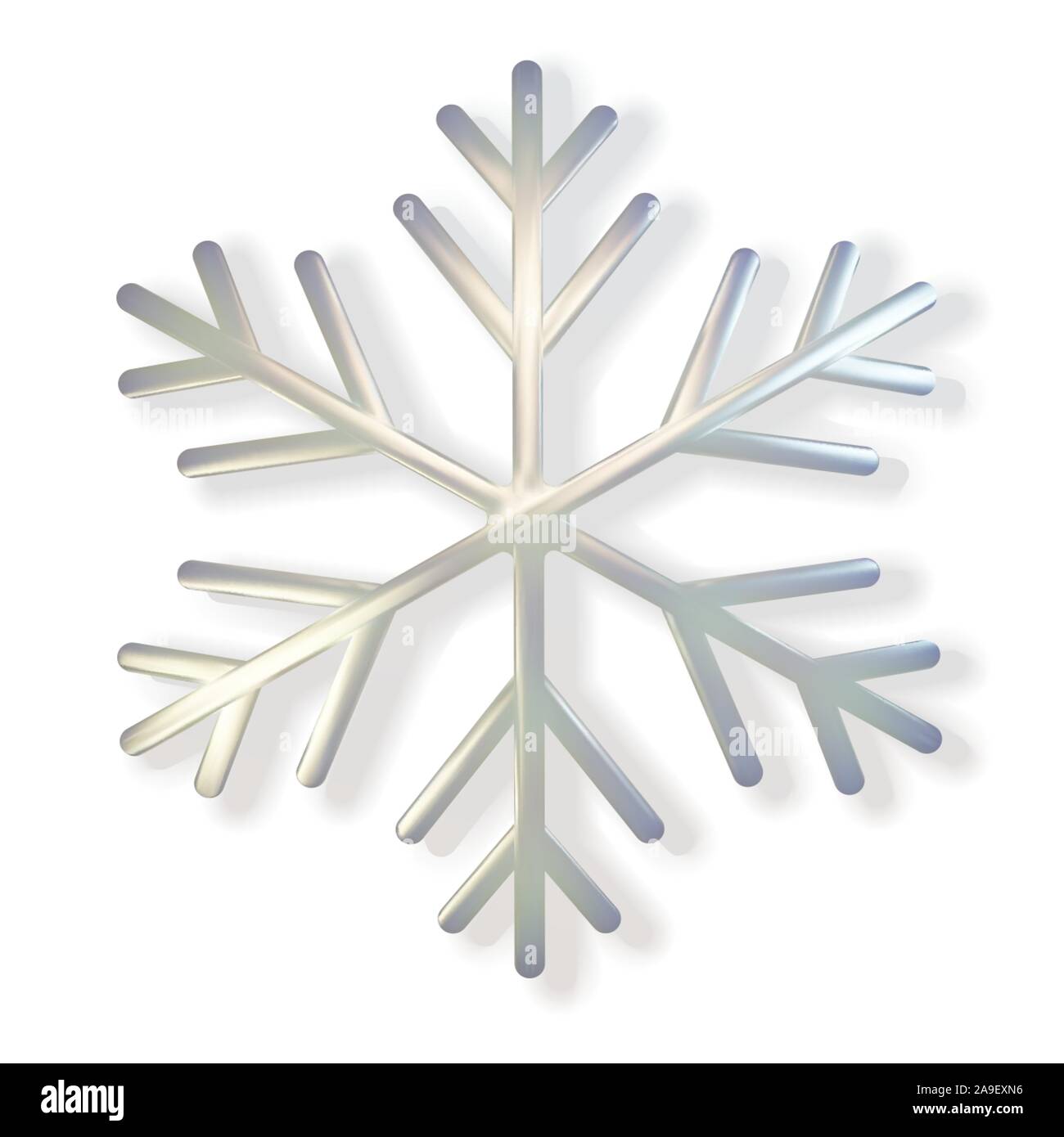 Oro Scintillante simbolo del fiocco di neve. Vettore 3d illustrazione dei metallica incandescente il simbolo del fiocco di neve forma isolata su nero. Anno nuovo Natale o elemento di decoro. R Illustrazione Vettoriale