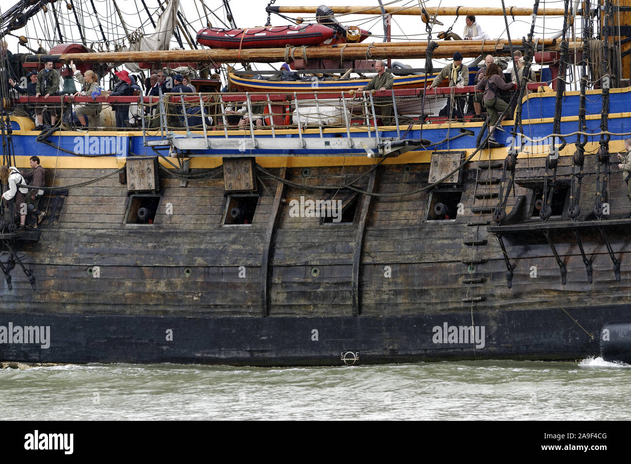 Götheborg III (2003): svedese a tre alberi quadrati, 47 m di lunghezza, replica del xviii secolo Indiaman, homeport : Göteborg, Svezia. Foto Stock