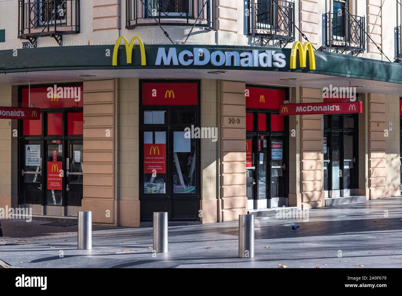 Sydney, Australia - 23 Luglio 2016: un ristorante fast food McDonalds in Sydney Central Business District, CBD Foto Stock