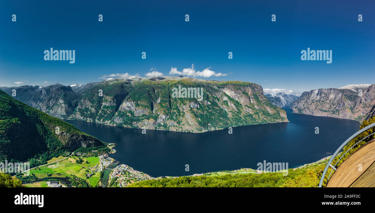 Vista del Geirangerfjord in Norvegia Foto Stock