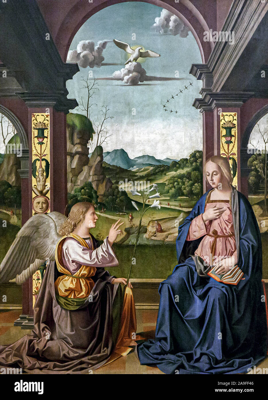 Italia Emilia Romagna Forlì - galleria d'Arte di San Domenico musei - l'annuncio da Marco Palmezzano. Foto Stock