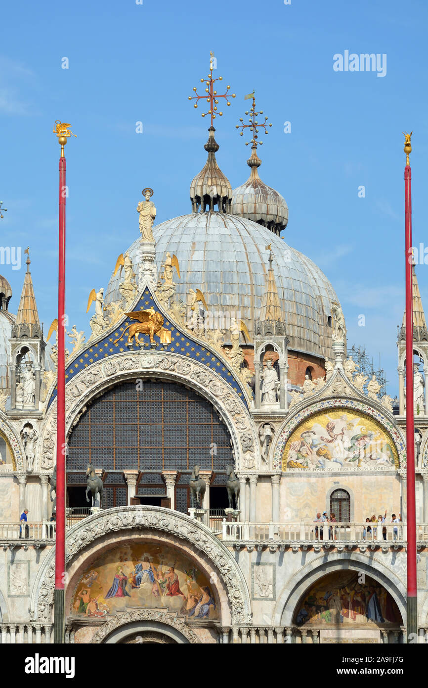 Cupola della Basilica di San Marco a Venezia - Italia. Foto Stock