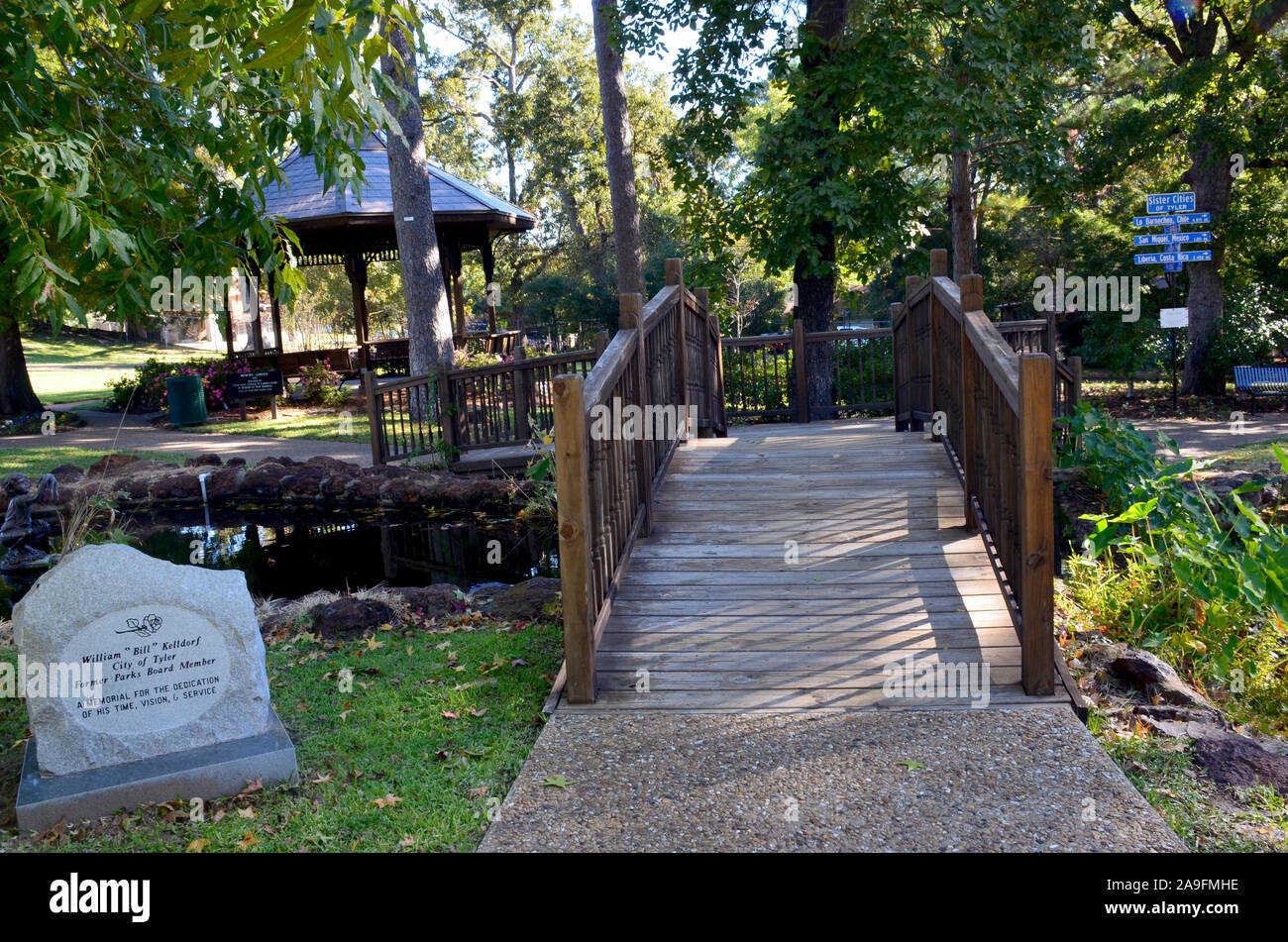 Tyler Rose Garden di Tyler, Texas. Foto Stock