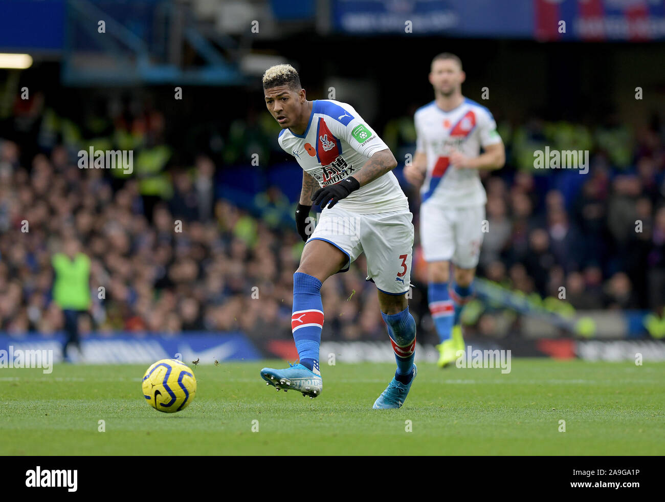 Patrick Van Aanholt Crystal Palace durante il Chelsea vs Crystal Palace Premier League a Stamford Bridge - solo uso editoriale, licenza richiesta Foto Stock