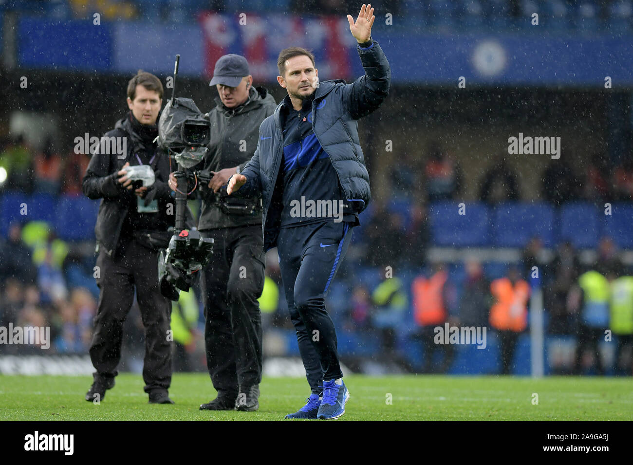 -Editoriale non solo l'utilizzo da parte di chiunque altro - Frank Lampard Manager del Chelsea celebra la vittoria a tempo pieno durante il Chelsea vs Crystal Palace Premier Le Foto Stock