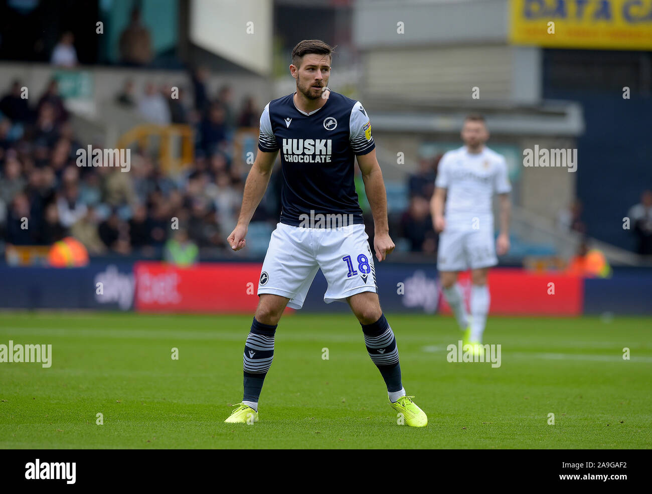 Ryan Leonard di Millwall durante il Millwall vs Leeds United campionato EFL partita di calcio al New Den - solo uso editoriale, è richiesta una licenza per Foto Stock Ryan Leonard di Millwall durante il Millwall vs Leeds United campionato EFL partita di calcio al New Den - solo uso editoriale, è richiesta una licenza per Foto Stock