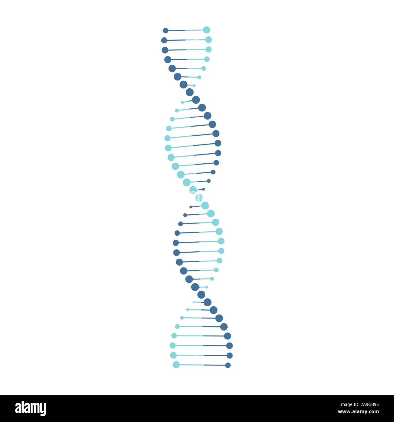 DNA simbolo icona di stile piatto. Eps vettoriali10 Illustrazione Vettoriale