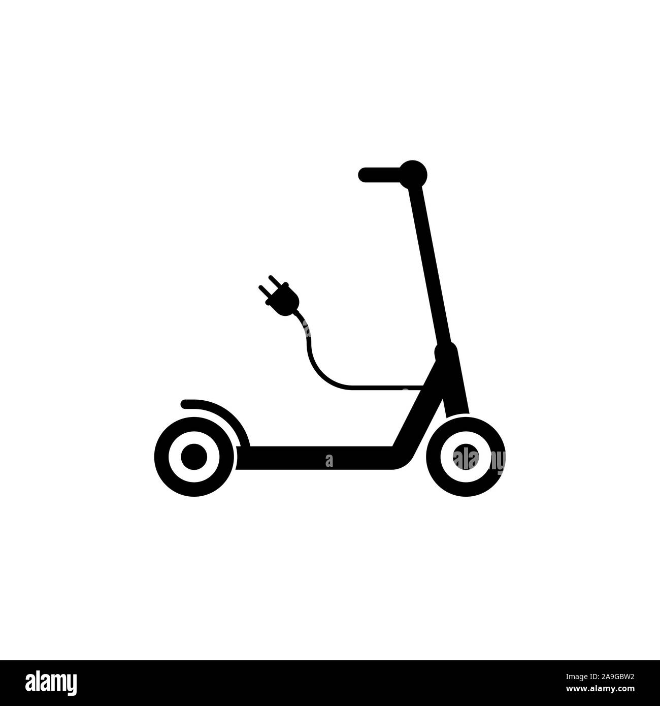 Lo scooter elettrico icona design semplice. Eps vettoriali10 Illustrazione Vettoriale