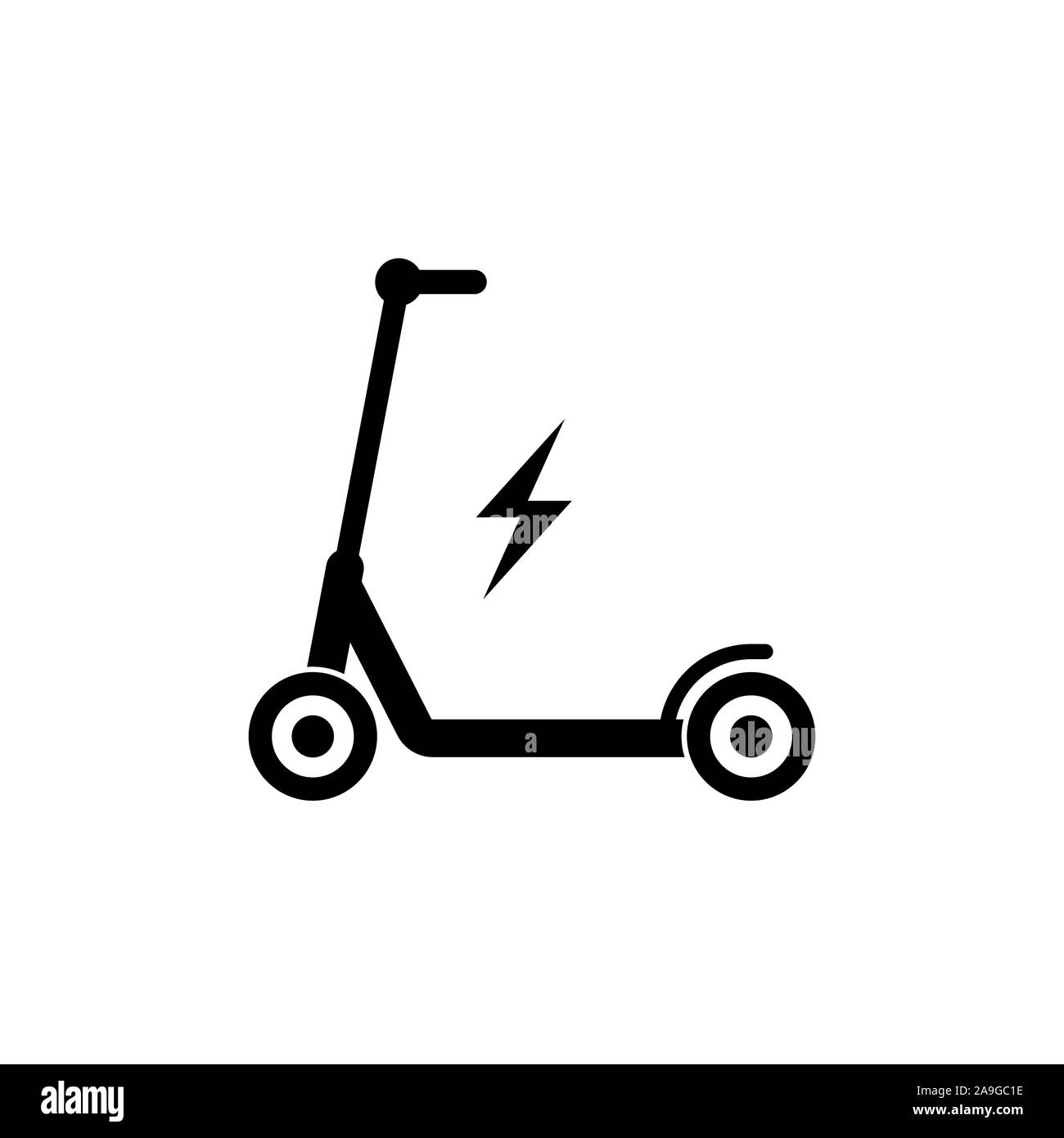 Lo scooter elettrico icona design semplice. Eps vettoriali10 Illustrazione Vettoriale