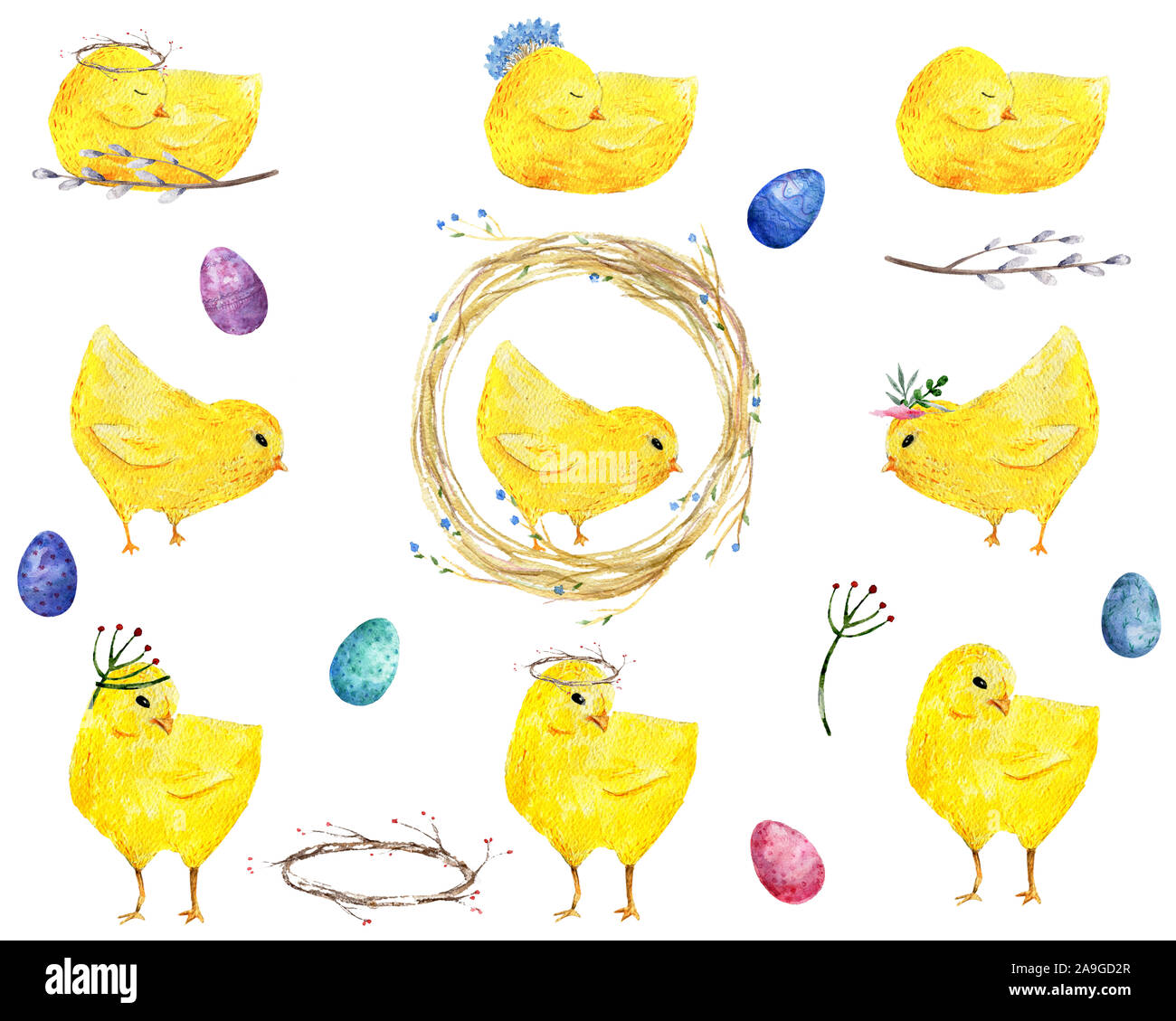 8 pezzi di pulcini di Pasqua Decorazioni di Pasqua Mini pulcini di 8 pezzi di pulcini di Pasqua Decorazioni di Pasqua Mini pulcini di
