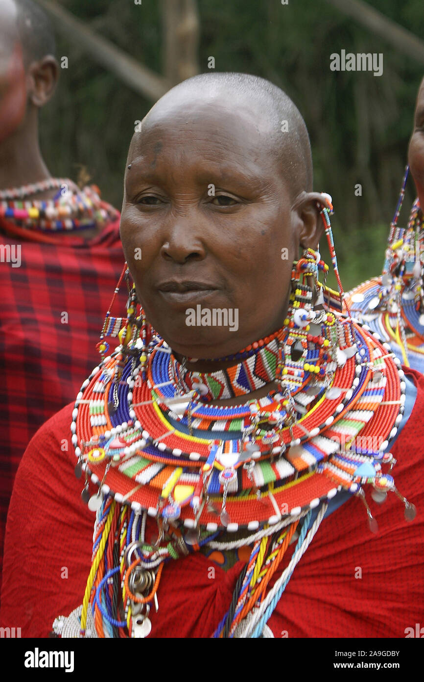 Masai, Portraet Foto Stock