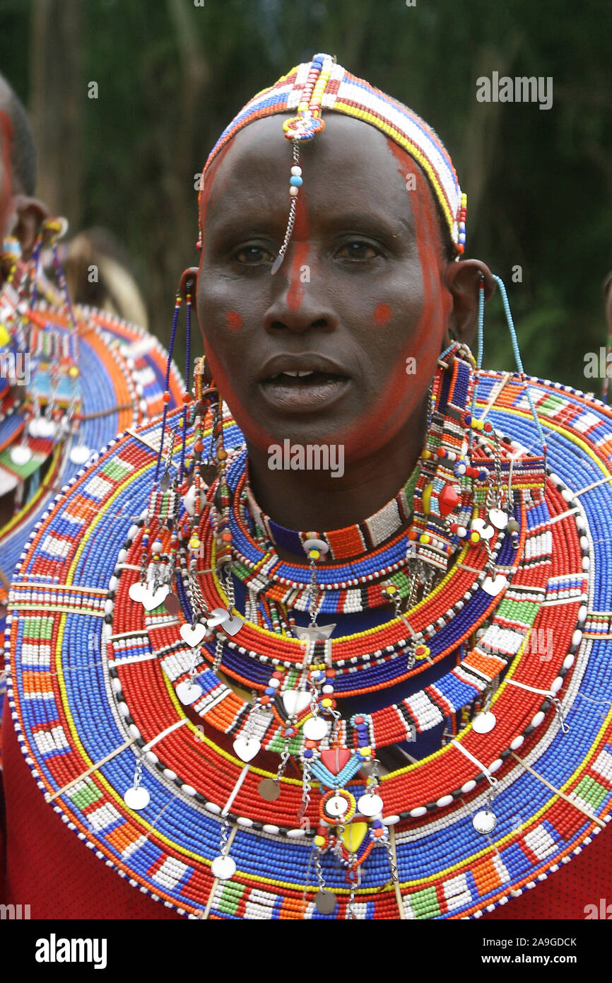 Masai, Portraet Foto Stock