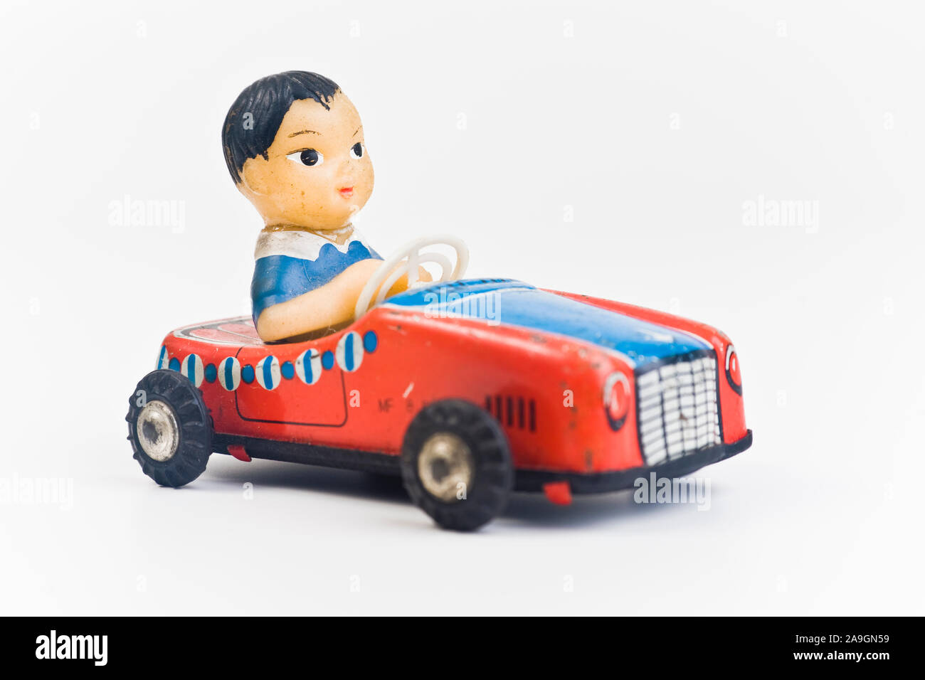 Altes Blechspielzeugauto Foto Stock