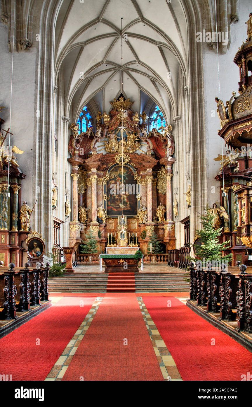 Altare der Pfarrkirche St. Veit, Krems, Wachau, Waldviertel, Niederˆsterreich, ÷sterreich / altare della chiesa parrocchiale di St Veit, Krems, regione di Wachau, Wal Foto Stock