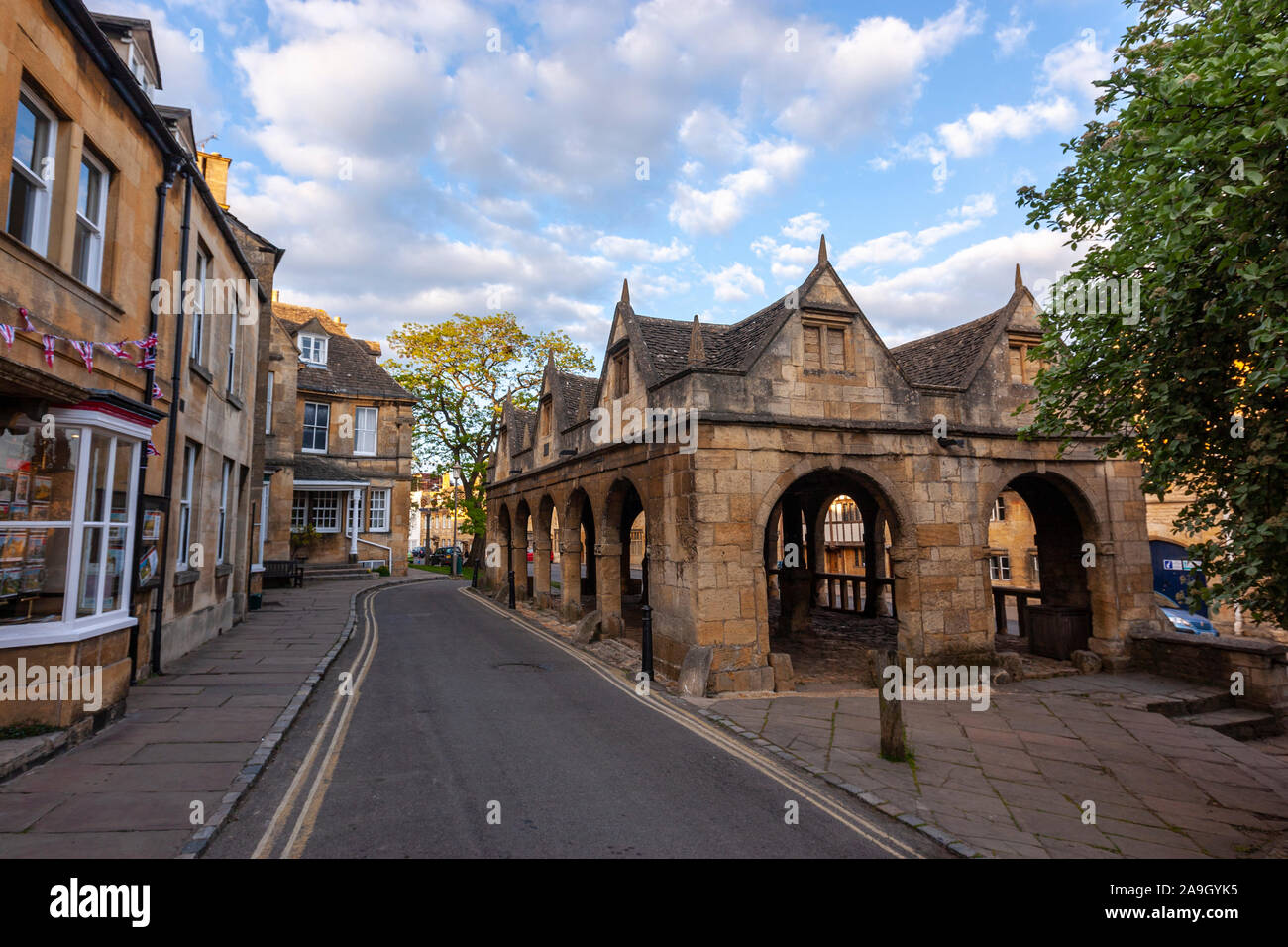 Chipping Campden Market Hall, Chipping Campden, Cotswold district of Gloucestershire, England, Regno Unito Foto Stock