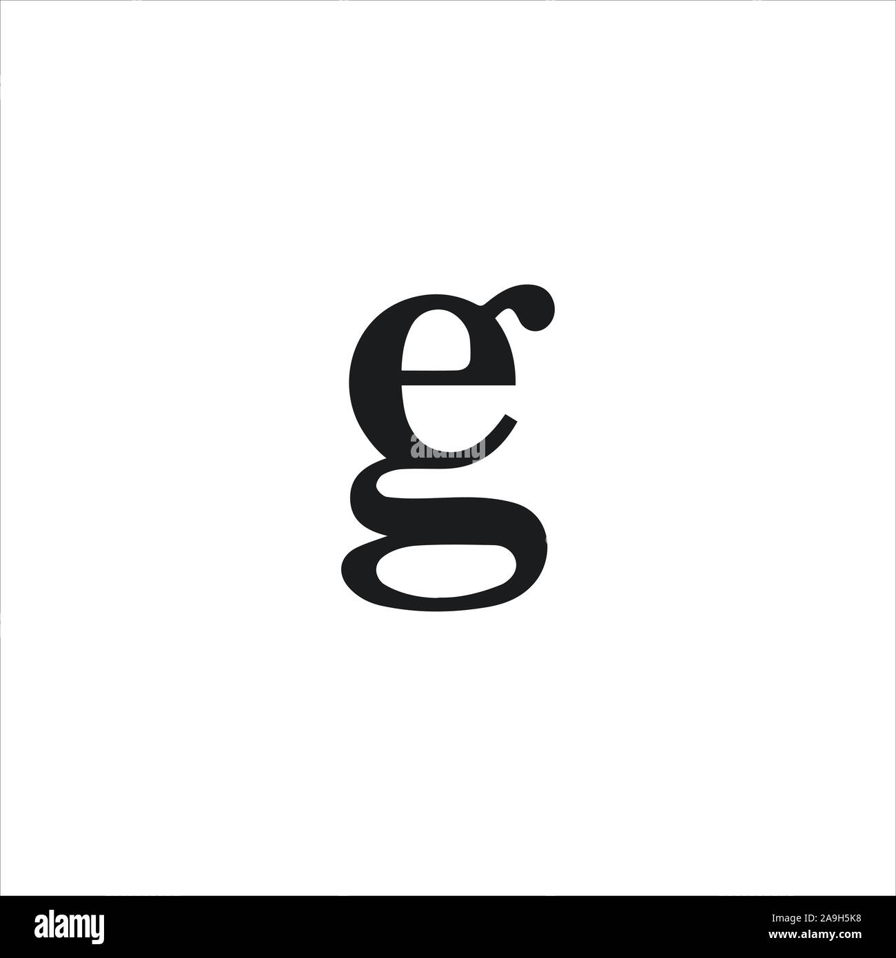 Lettera eg o ge vettore logo logo design Illustrazione Vettoriale
