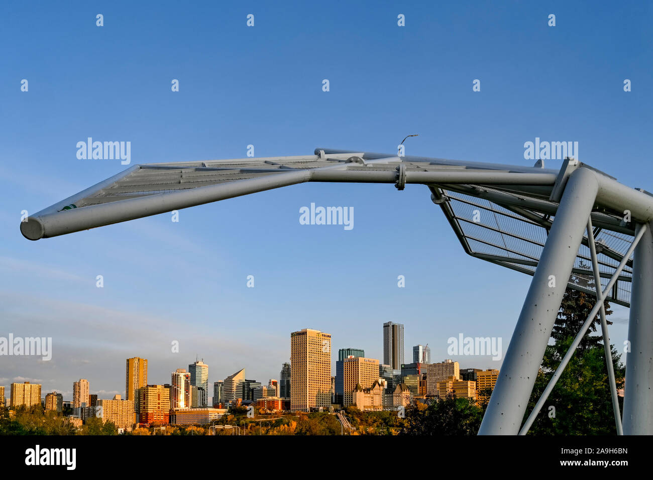 Downtown, skyline di Edmonton, Alberta, Canada Foto Stock