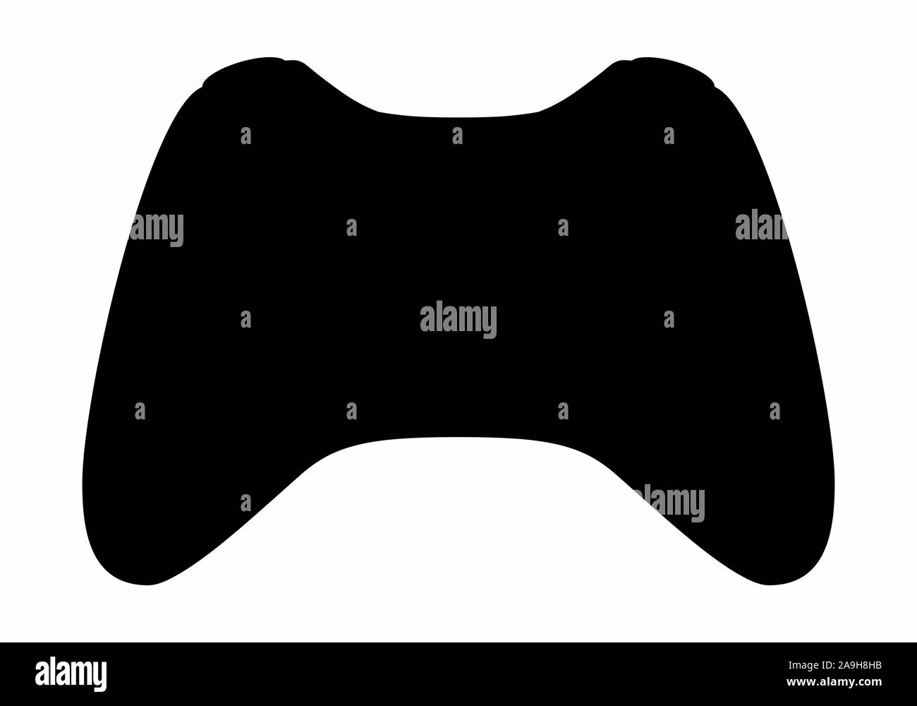 Joystick sagoma scura Illustrazione Vettoriale