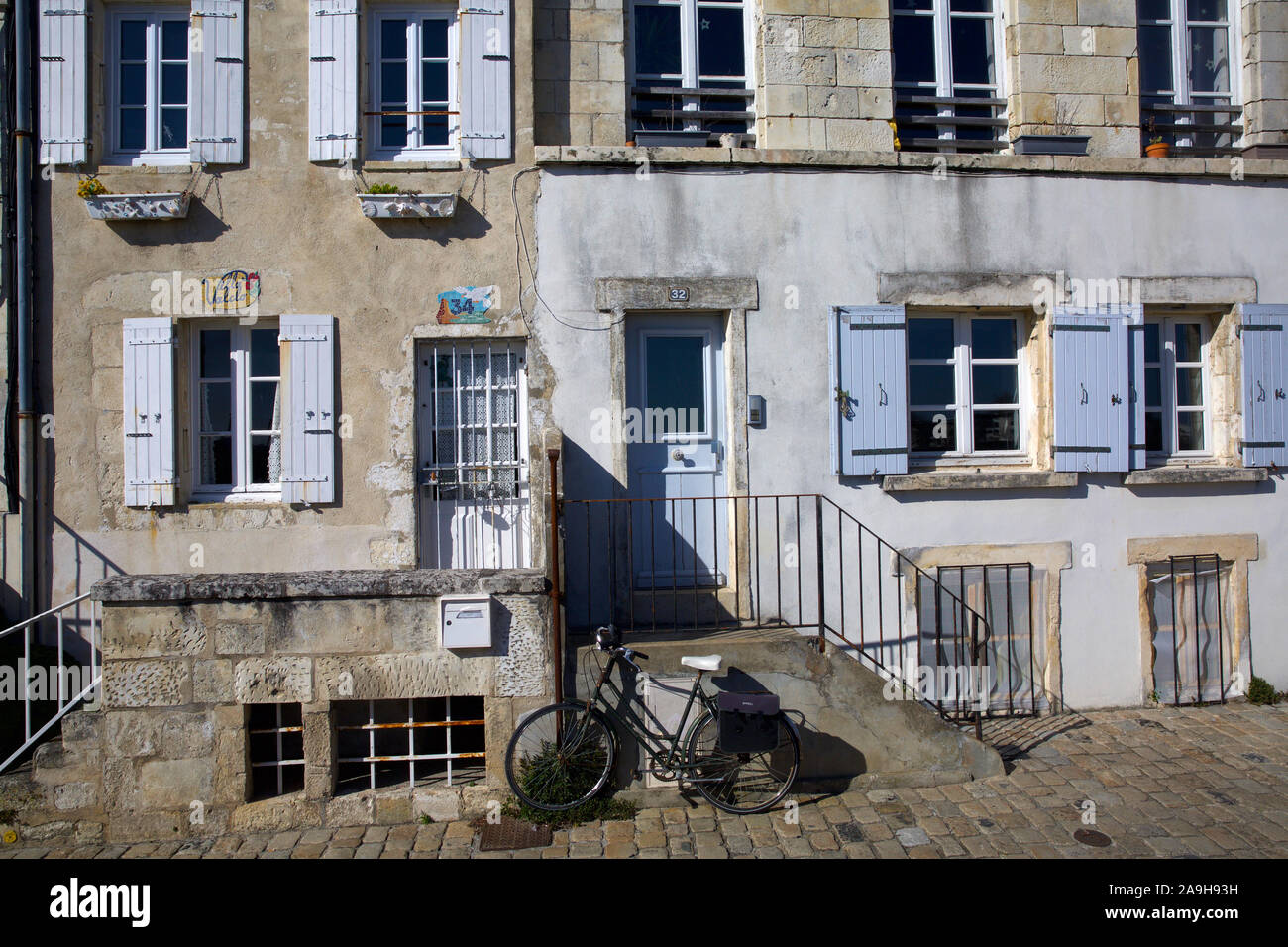 Case in La Rochelle Charente Maritime, Francia Foto Stock