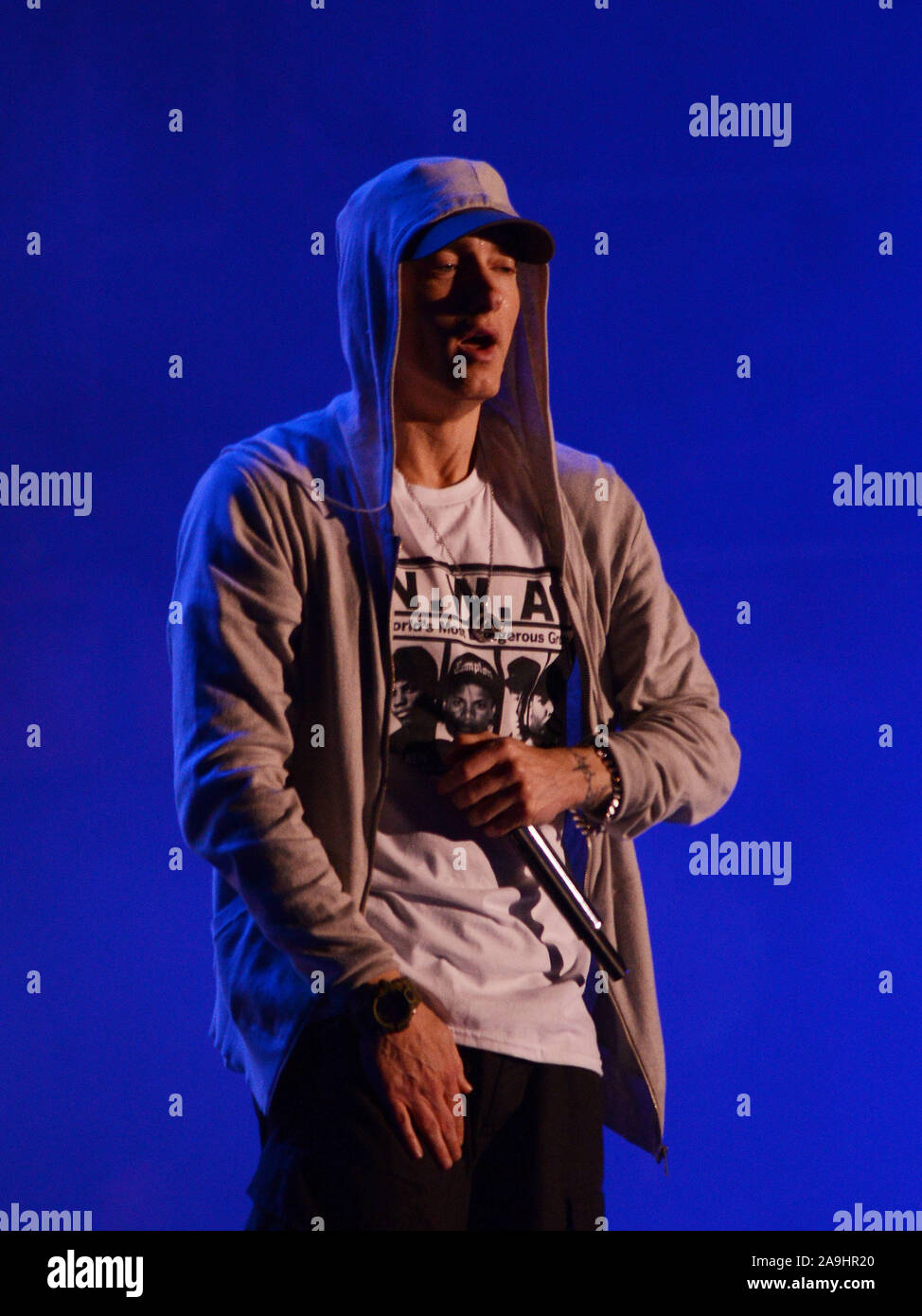 AUSTIN, TX - 11 ottobre: Eminem esegue in concerto durante la Austin City Limits Music Festival di Zilker park il 11 ottobre 2014 ad Austin, Texas. Foto: imageSPACE/MediaPunch Foto Stock