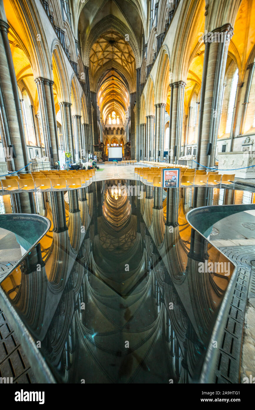 Cattedrale di Salibury, Salisbury Inghilterra, costruito 1549 Foto Stock