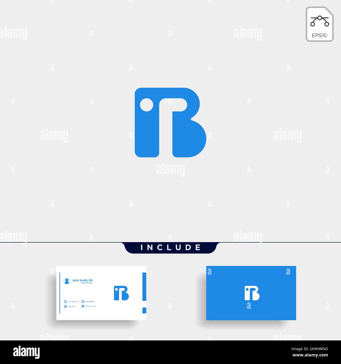 Lettera TB BT T B Logo Design semplice vettore Illustrazione Vettoriale