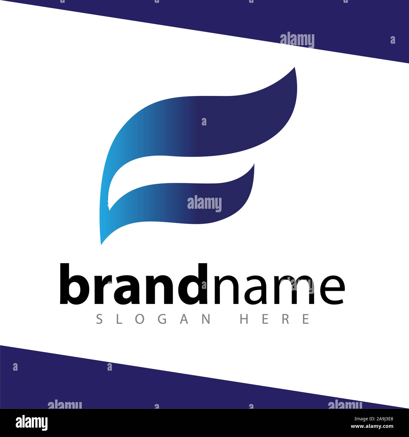 D lettera all occhio astratto vettore logo modello predefinito Foto Stock