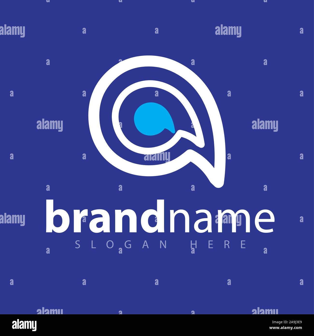 Lettera linea astratta lettera logo design modello predefinito Foto Stock