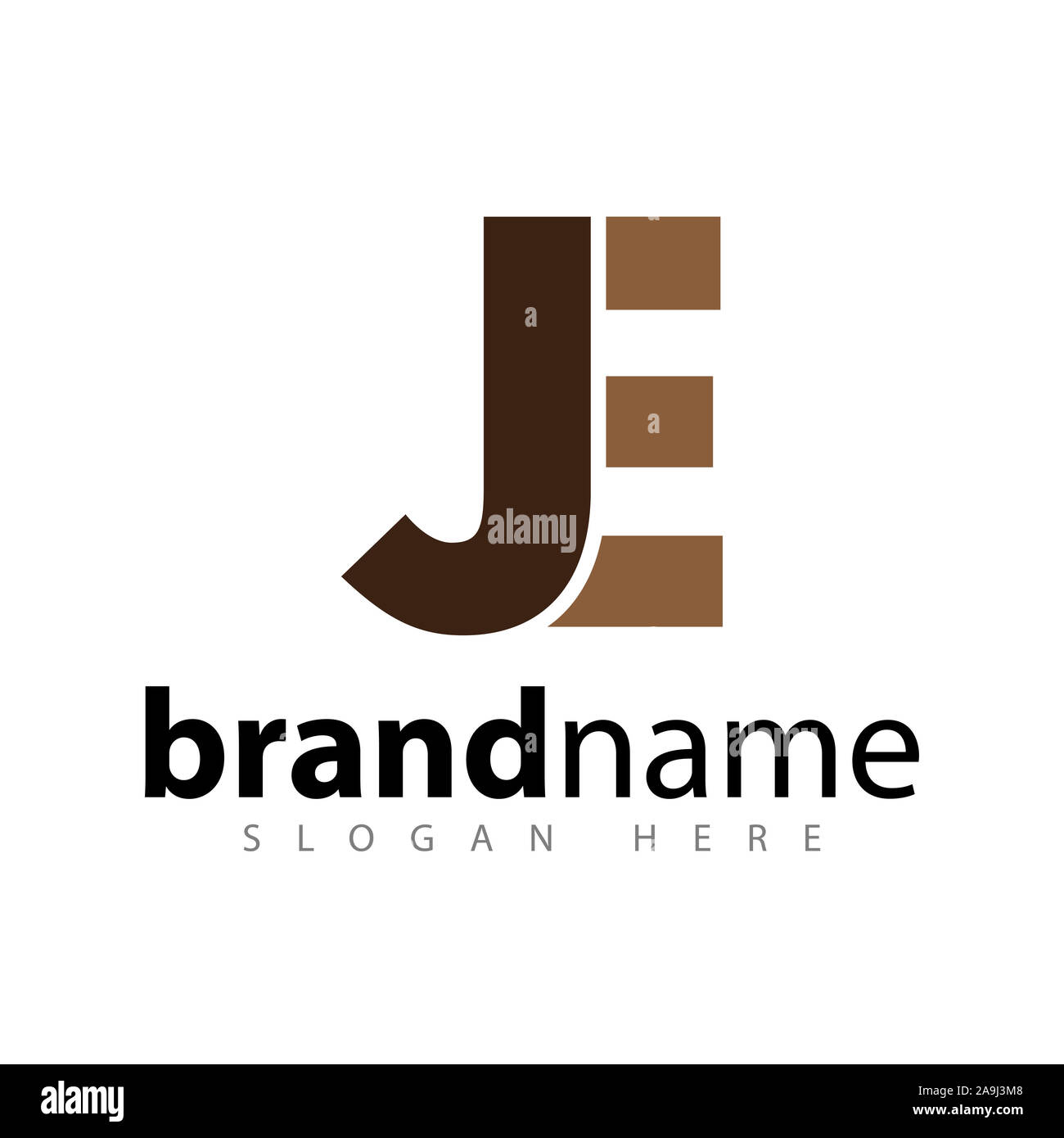 J Lettera e vettore di logo del modello predefinito Foto Stock