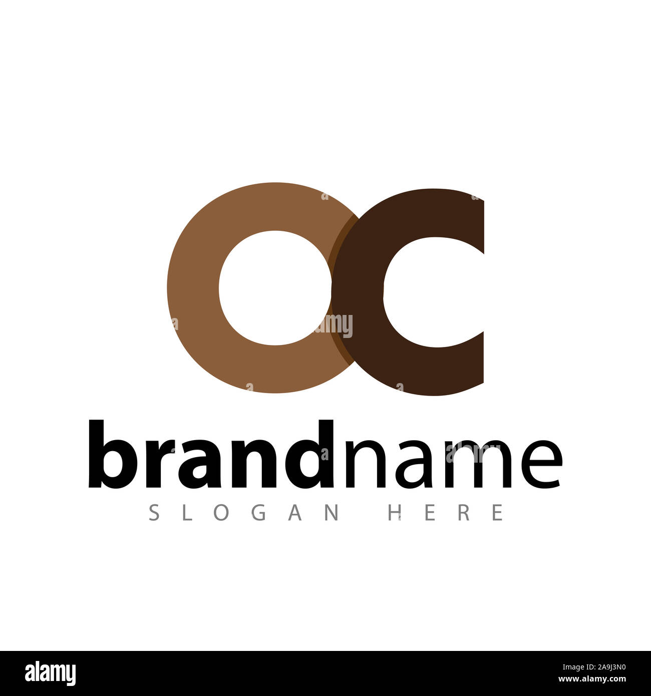 O C Lettera collegata vettore Logo modello predefinito Foto Stock