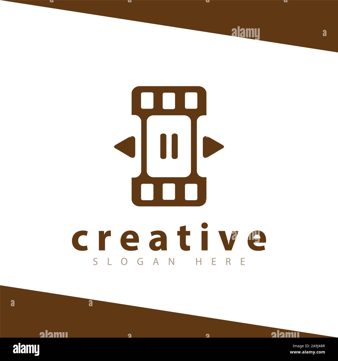 Lettore di film Logo template vettoriale Foto Stock