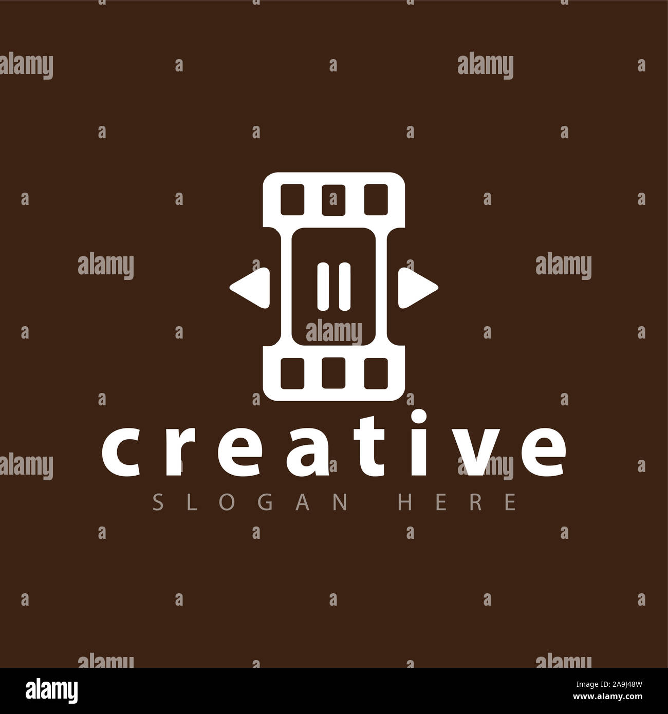 Lettore di film Logo template vettoriale Foto Stock