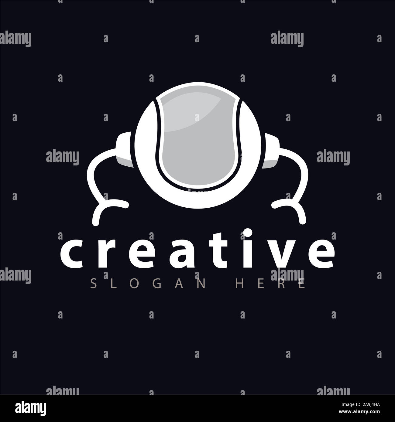 Tennis Logo Robot template vettoriale Foto Stock