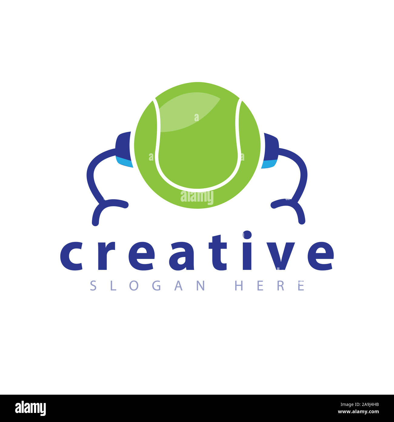 Tennis Logo Robot template vettoriale Foto Stock