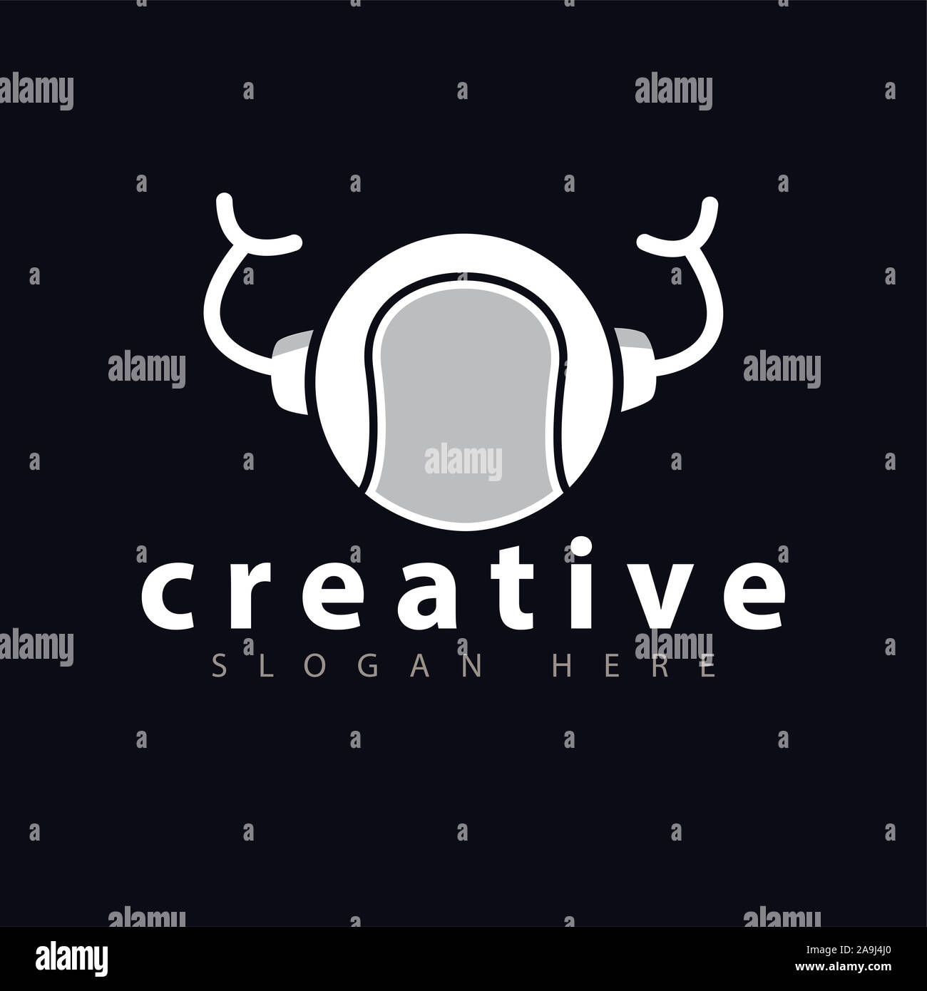 Tennis Logo Robot template vettoriale Foto Stock