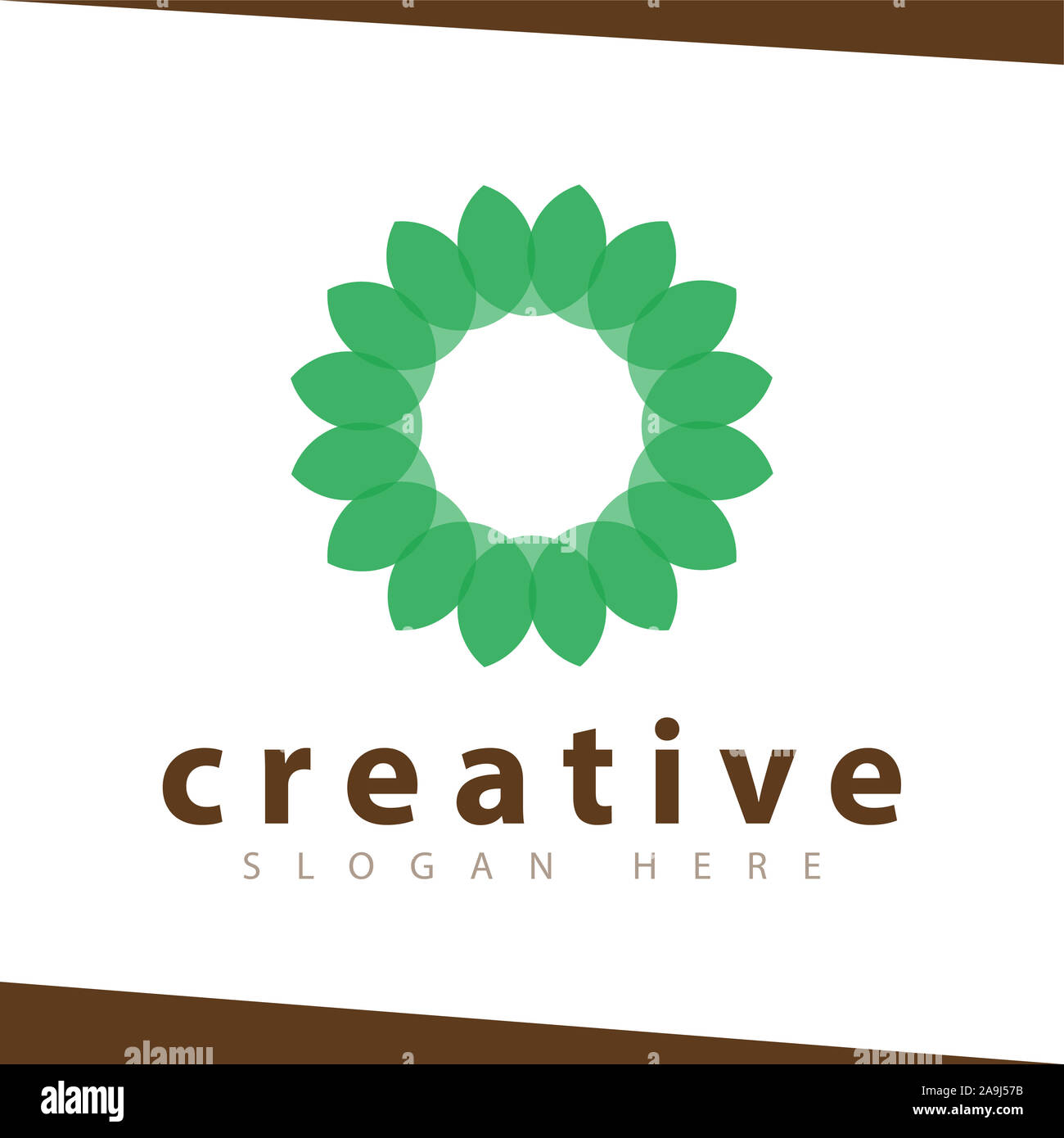 Fiore astratto vettore logo Foto Stock