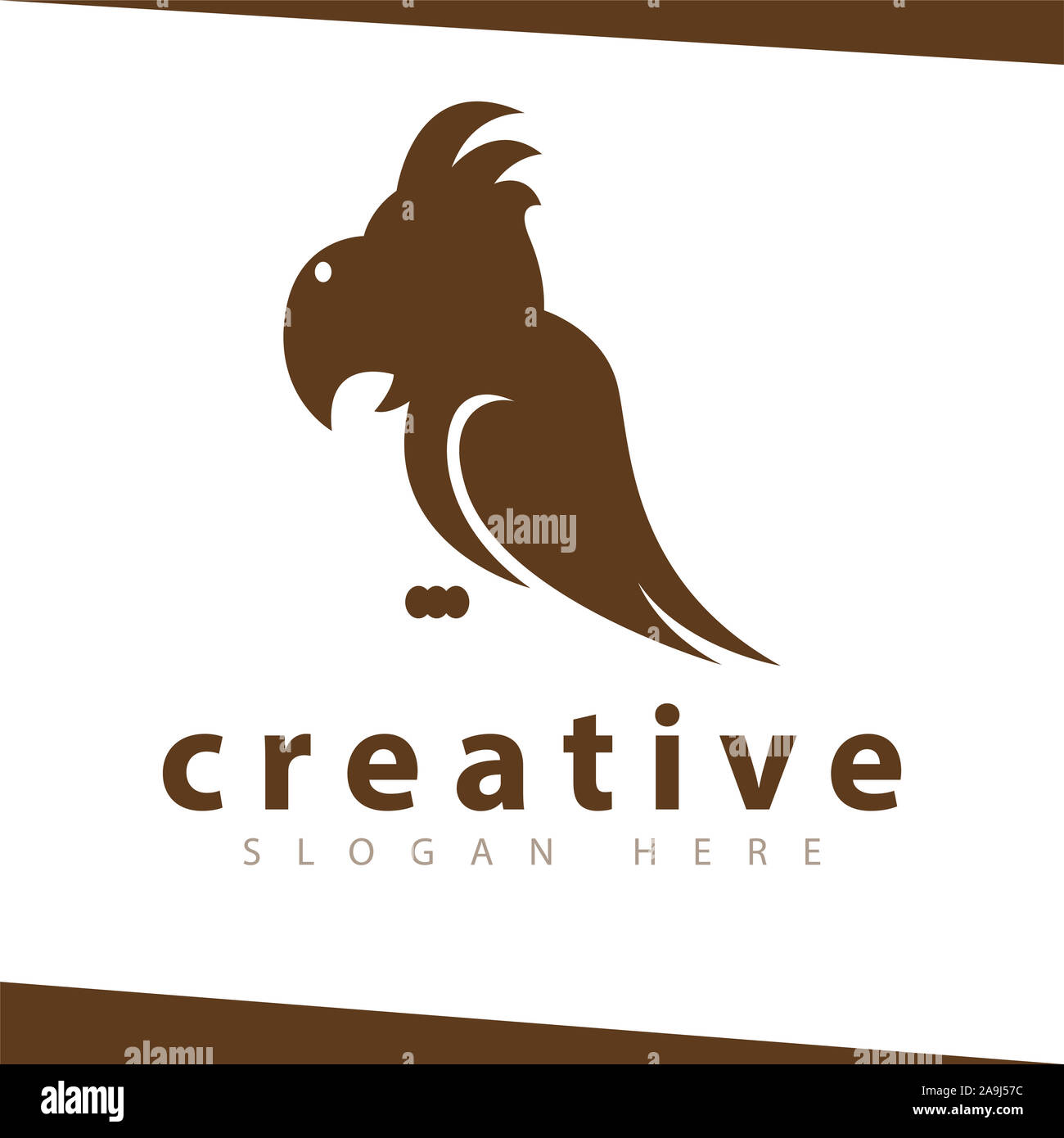 Logo Parrot vettore Foto Stock