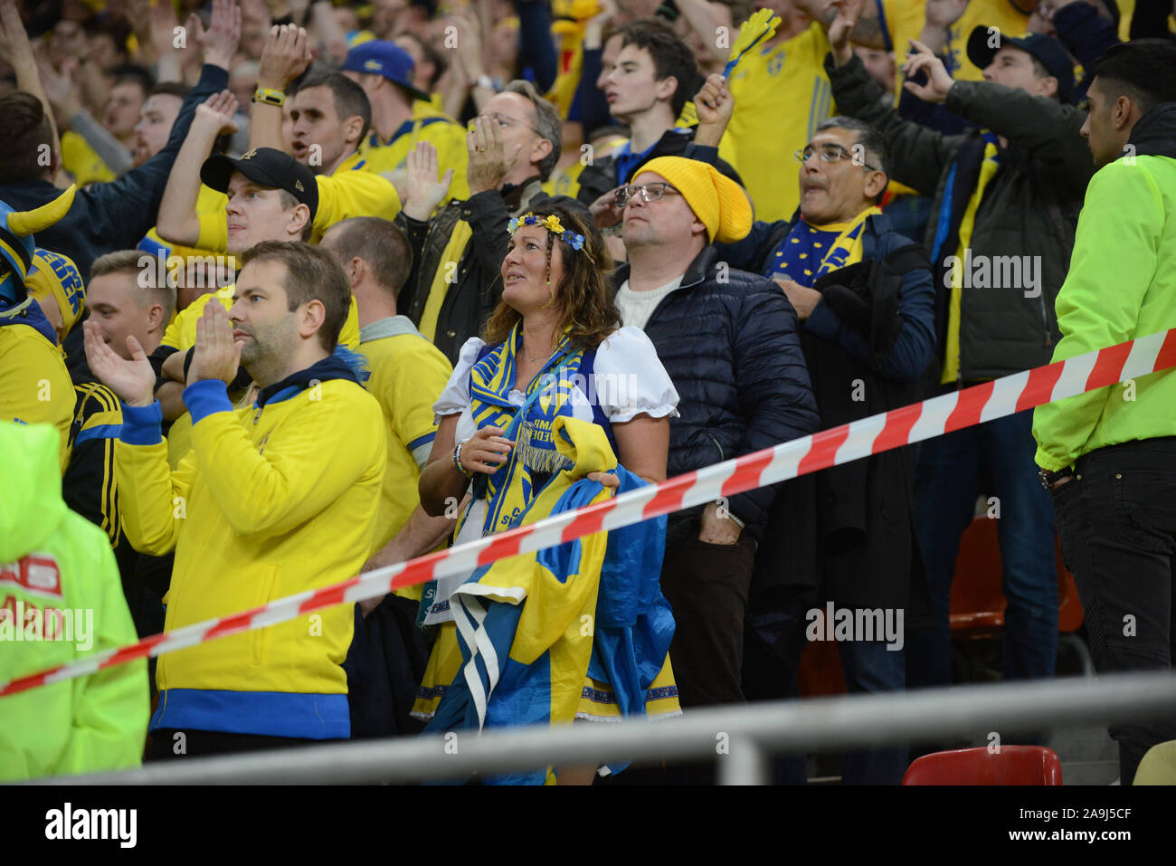 Romania vs Svezia Euro 2020 15.11.2019 qualificatore di gioco giocato su National Arena Stadium di Bucarest Foto Stock