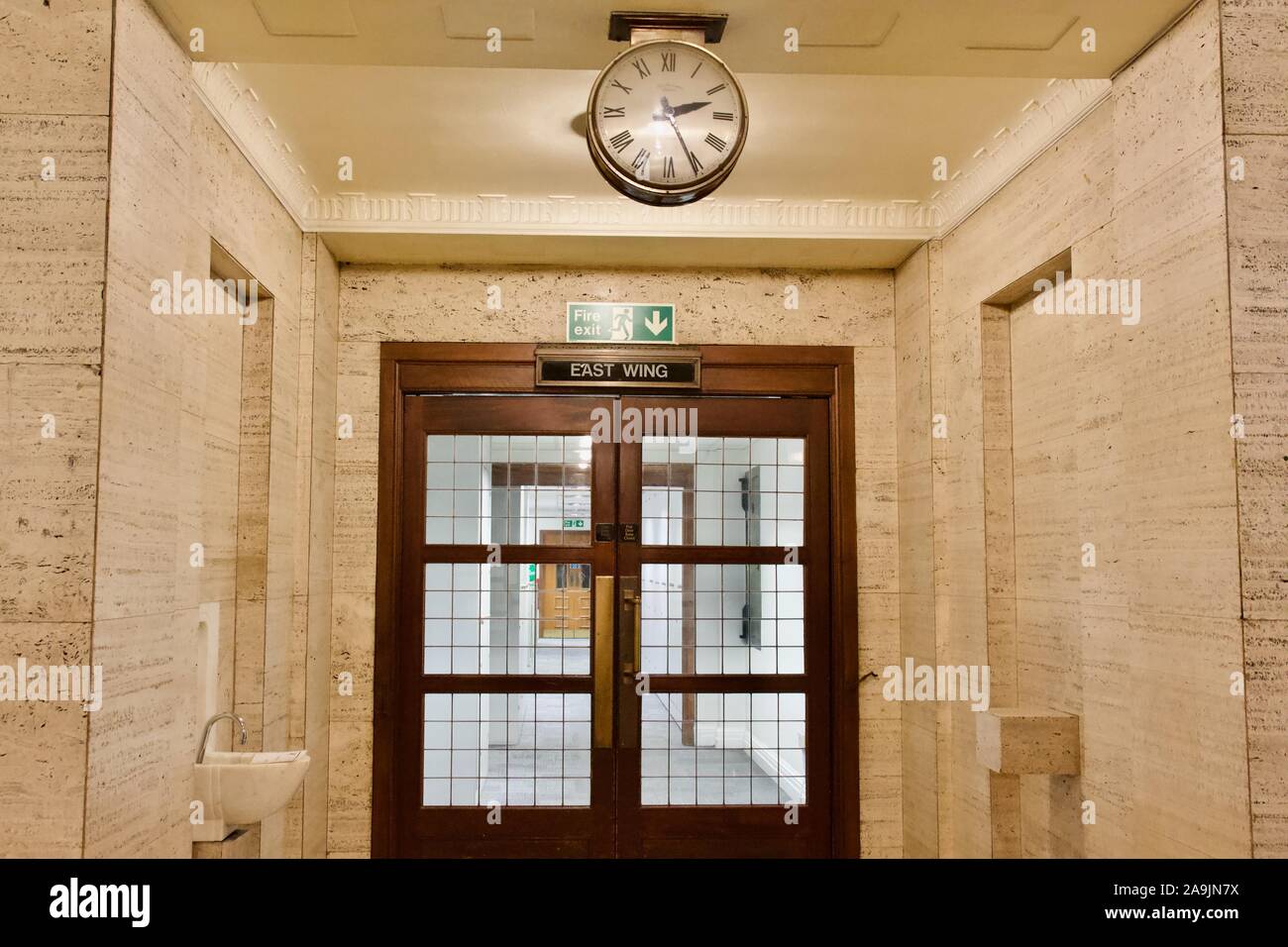L'interno della Sede Metropolitana di Londra a 55 Broadway, il St James Park, Londra Foto Stock