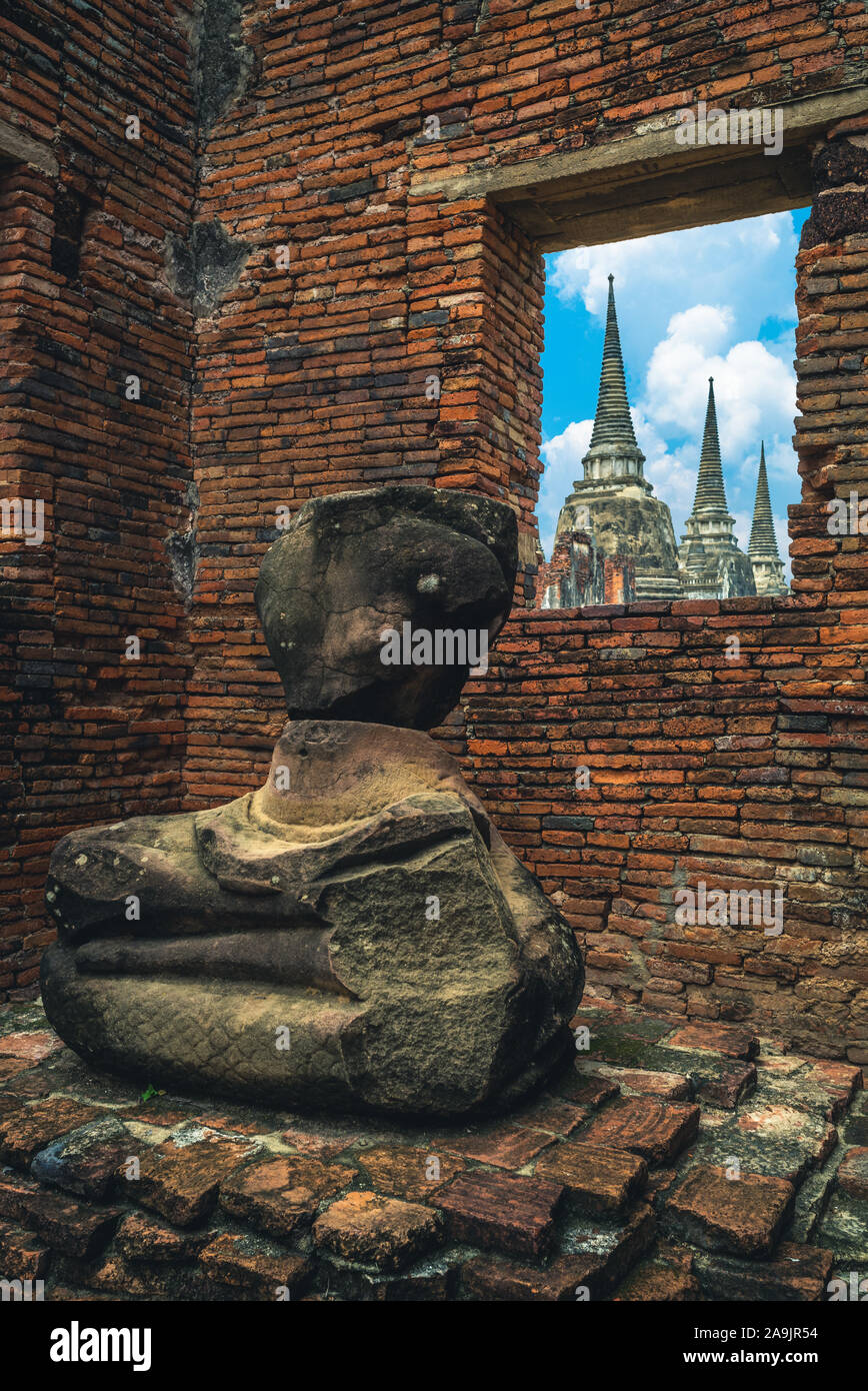 Wat Phra Si Sanphet ad Ayutthaya, Thailandia Foto Stock